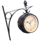 Doppelseitige Wanduhr im europäischen Stil Creative Classic Clocks Monochrome