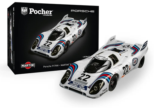 Pocher Porsche 917KH - Martini Edition 1/8 Scale Die-Cast Model Car Kit HK122
