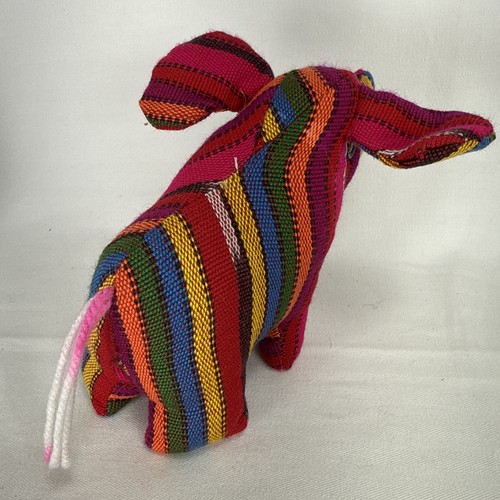Plüsch Folk Streifen Elefant Stofftier Guatamala Kultur Handarbeit Souvenir - Bild 4 von 10