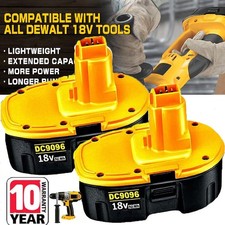 2 PACK 18V Battery For Dewalt 18 VOLT XRP DC9096 DC9098 Ni-MH DC9099 NEW