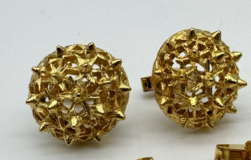 Vintage Herren Manschettenknöpfe Schmuck Konvolut (5 Ses) MCM Mid Century Modern Vielfalt - Bild 2 von 13