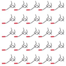 25x Single Pegboard Hooks 50mm Board Slat Wall Retail Display Shop Peg Fits4922