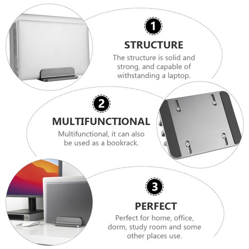 Double-port Vertical Bracket Laptop Riser for Desk Standing Risers - 第 11/12 張圖片