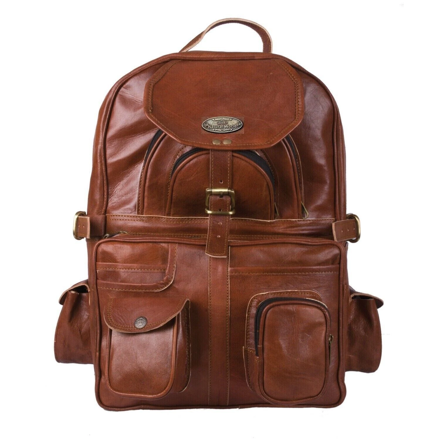 Leather Bag Laptop Vintage Backpack Satchel Genuine Rucksack Men's Messenger New