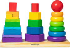Geometric Stacker Wooden Toy, 25 Count Pack of 1 