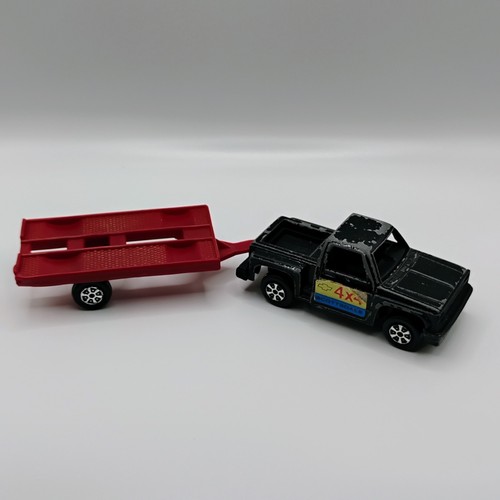 Vintage VTG TootsieToy Chevy 4x4 Step-Side Pick-Up Truck w/ Car Trailer 1970s - Picture 6 of 8