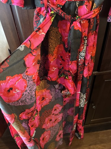 True Destiny Floral Pink Red Maxi Romper L - Picture 4 of 9