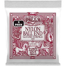 Ernie Ball EP Black/Gold Ball-End Nylon Classical Guitar Strings 3-Pack 28-42