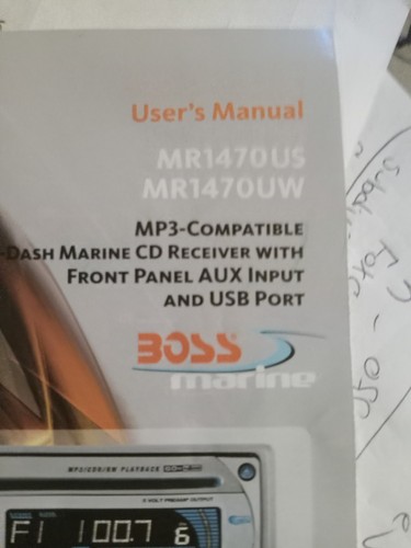 Boss MR1470UW Marine Mp3,in Dash,cd Receiver With Front AUX Inport - Picture 2 of 15