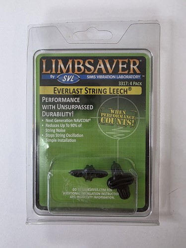 LimbSaver Everlast String Leech 3317 Bow String Dampeners Archery Black (2 Pack) - Picture 1 of 3