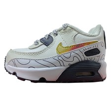 Toddler's Nike Air Max 90 LTR SE Sail/Multi-Color-Gridiron DX1817 100 