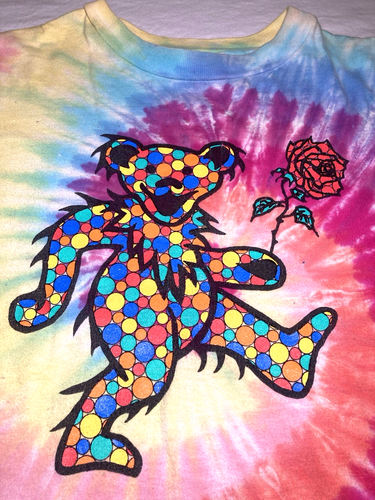 Vintage Grateful Dead Tie Dye Shirt 80s (Large) - Bild 3 von 9