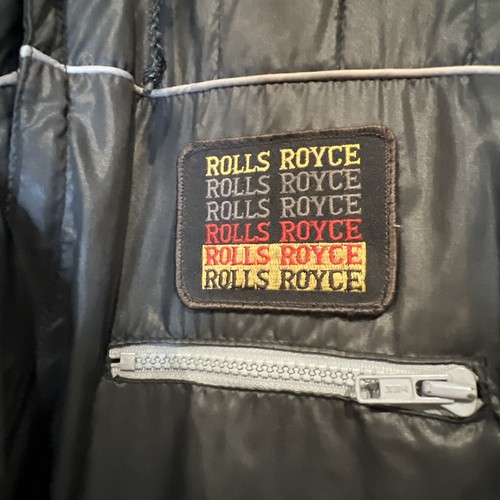 Seltene Vintage Rolls Royce Jacke/Weste Gr. 52 mit Patches und abnehmbaren Ärmeln - Bild 6 von 13