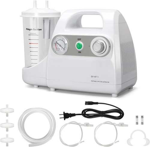 Portable Vacuum Suction Unit, 1000mL Veterinary Suction Machine for Home Use - Picture 1 of 3