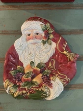 Fitz & Floyd Renaissance Santa Canapé Plate (EUC)