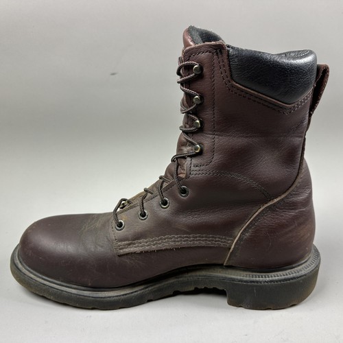 Red Wing Arbeitsstiefel Herren Größe 10 Braun 8 Zoll Weiche Spitze EH Leder SuperSohle 608 - Bild 10 von 12