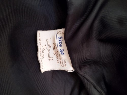 Schott N.Y.C. 641 Single Riders Jacket Leather Men's Black Size 34 Pre-Owned - Picture 12 of 13
