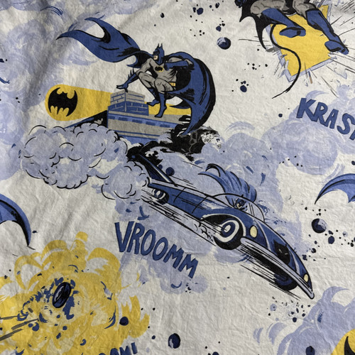 Lenzuolo per bambini fienile in ceramica Batman completo doppio piatto blu grigio - Foto 2 di 5