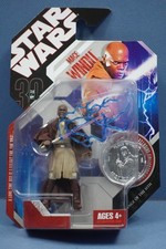 Star Wars 30th Anniversary Figure w coin  6 Mace Windu w Force Lightning