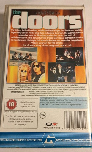 The Doors VHS PAL. Val Kilmer Meg Ryan Michael Madsen Billy Idol - Picture 2 of 3
