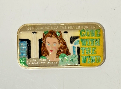 1974 Silver Mint Set of 4 Gone W/ The Wind 20 Gms .999 Silver Enameled Art Bars - Imagen 15 de 22