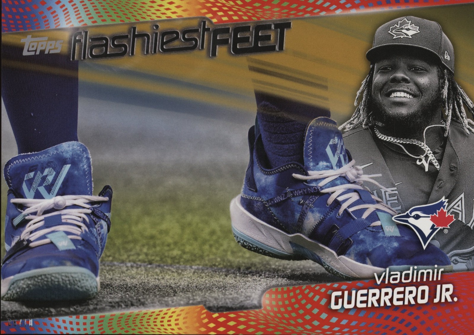 2022 Topps Flashiest Feet Gold #FF-12 Vladimir Guerrero Jr Blue Jays 6/10