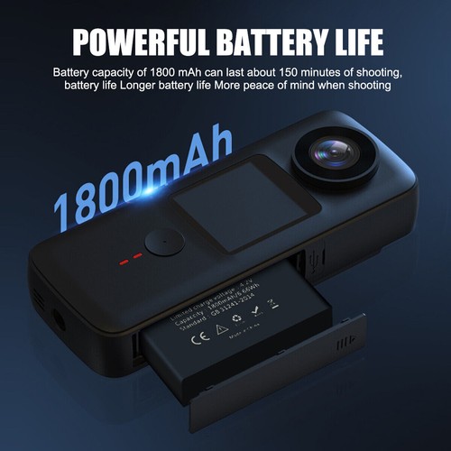 Fit For INSTA 4K HD Wifi Action Camera Waterproof Vlog Sports Selfie Premium Kit - Picture 14 of 19