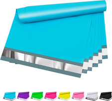 Poly Mailers 6X9 Inch 100 Pcs, Blue Plastic Mailing Envelopes with 2.4Mil Thickn