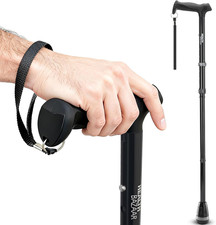 All Terrain Walking Cane for Men Women, Lightweight, Foldable, Adjustable, Sho