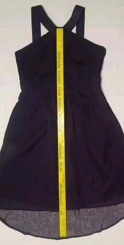 Tevolio Size 2 Dark Purple Party Dress Criss-cross Neckline Sleeveless A-Line - Picture 10 of 12