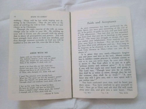 Steps to Christ Ellen G. White Pocket Size SDA Adventists Green Vintage - Picture 13 of 15