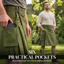 Mens Scottish Phantom utility kilts for men Traditional Kilts with Cargo Pockets