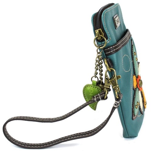 DRAGONFLY CELL PHONE CROSSBODY PURSE HANDBAG TURQUOISE CHALA - Picture 3 of 7