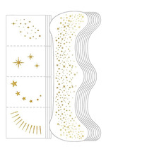 Glitter Freckles Face Tattoo - 20Pcs Waterproof Gold Temporary Sparkle Patches f
