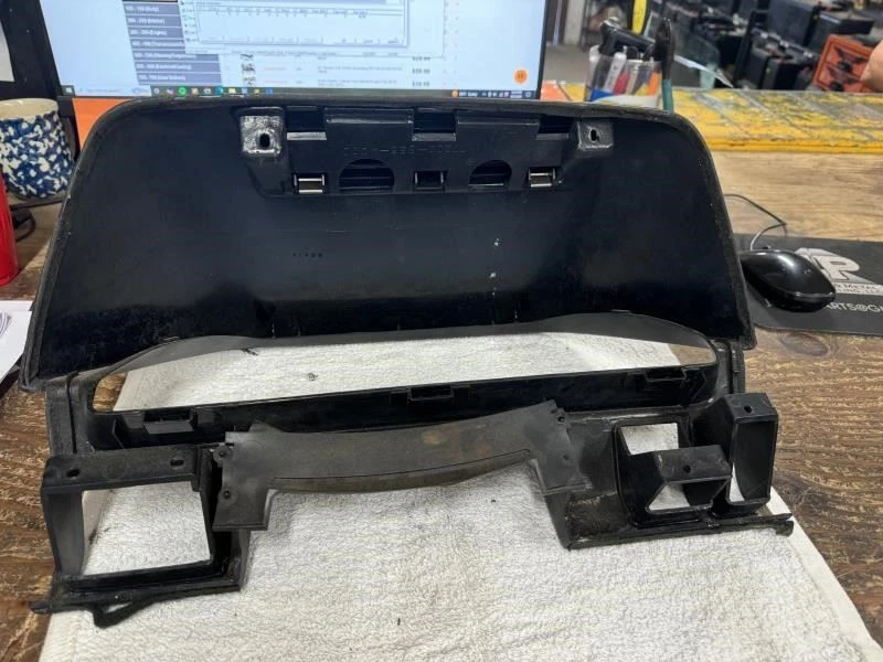 Cuadro de instrumentos Honda Accord 1986-1989 tablero bisel embellecedor azul OEM Foto 3 de 3