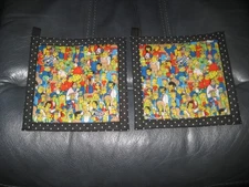 The Simpsons...Where's Bart Handmade Kitchen Potholder Set of 2