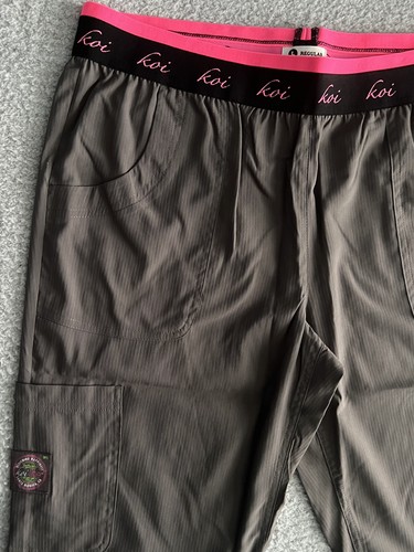 Pantalone Koi Lite Scrub Donna Taglia Large Regular Marrone Spirit Slim Elasticizzato Infermieristica - Foto 5 di 12