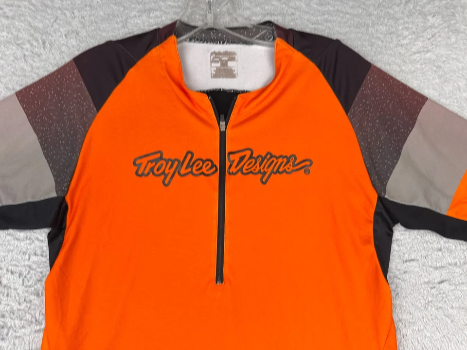Troy Lee Designs Adulto Mediano Naranja Gris 1/2 Cremallera Manga Corta 100% Poliéster Foto 4 de 4