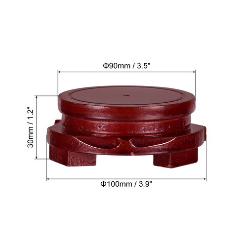 Espositore in legno,base rotonda 3,5 pollici diametro,stile legno - Imagen 2 de 7