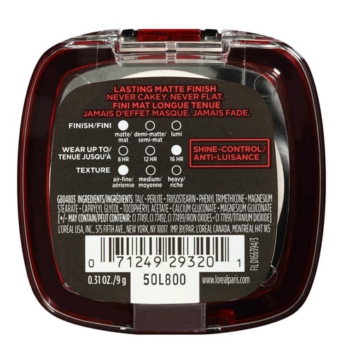 L'oreal Infallible Pro-Matte Finish Powder 600 Golden Beige 0.31oz Loreal - Picture 2 of 2