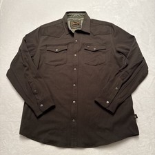 Howler Bros  Stockman  Stretch Snapshirt Large Mountain Green Western Surf Texas