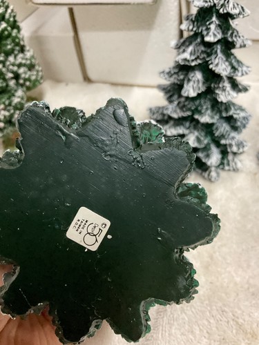 DEPT 56 Village Evergreen Trees Cold Cast Porzellan 3er Set - Bild 3 von 3