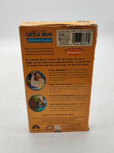 Nick Jr.- Little Bear - Parties & Picnics (VHS, 1998) - Picture 3 of 3