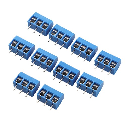 Adaptateurs de fil à vis bleu 3 broches fonctionnement fiable parfait pour cartes PCB à faire soi-même - Photo 14/14