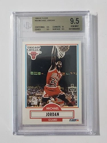 Michael Jordan, Chicago Bulls / 1990-91 Fleer #26 / Graded BGS 9.5