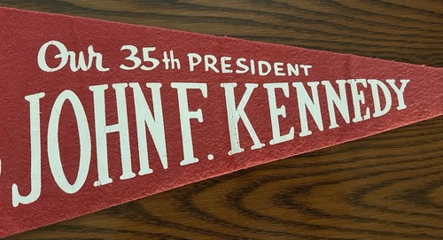 1961 John F. Kennedy Our 35th President felt pennant 18" in length - Picture 2 of 3