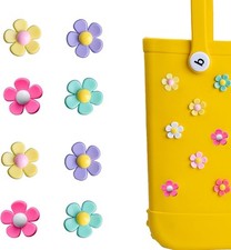 8 Pcs Flower Charm Accessory for Bogg Bags and Simply Southern Totes,... 
