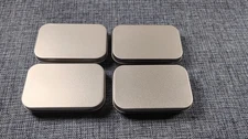 Rectangle Empty Hinged Metal Box Tins - Storage - Lot of 4