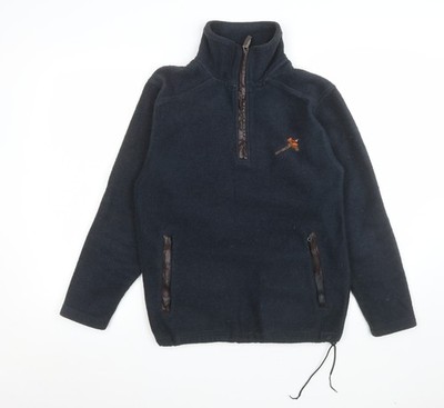 Rydale Herren Pullover Sweatshirt blau XS Fleece 1/4 Zip