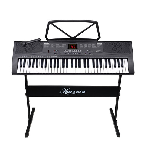 Karrera 61-Key Electronic Piano Keyboard 75cm with Stand - Black - Picture 3 of 8